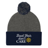 Boat Hair Don't Care Pom Pom Beanie - TheBoatersBay