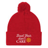 Boat Hair Don't Care Pom Pom Beanie - TheBoatersBay