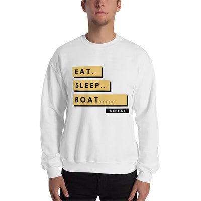 Eat Sleep Boat Repeat Lifestyle Men's Sweatshirt - TheBoatersBay