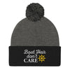 Boat Hair Don't Care Pom Pom Beanie - TheBoatersBay