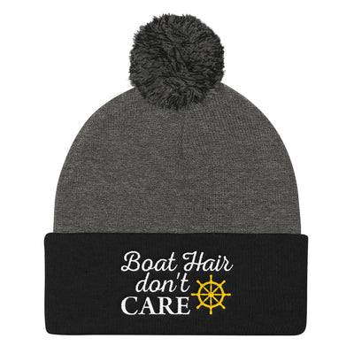 Boat Hair Don't Care Pom Pom Beanie - TheBoatersBay