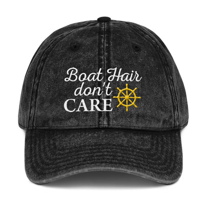 Boat Hair Don't Care Unisex Vintage Cap - TheBoatersBay