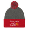 Boat Hair Don't Care Pom Pom Beanie - TheBoatersBay